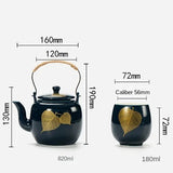 Service à Thé 6 Personnes <br> Porcelaine 820ml