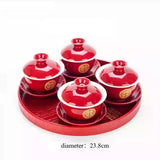 Service à Thé avec Plateau <br> Porcelaine 100-350ml