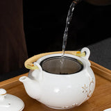 Théière Porcelaine Filtre Inox