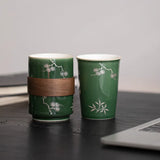 Tasse en Porcelaine <br> Verte 280-350ml