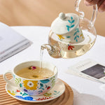 Théière Céramique et Verre <br> et Réchaud 650ml