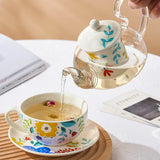 Théière Céramique et Verre <br> et Réchaud 650ml