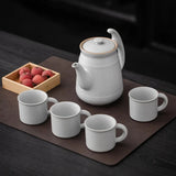 Théière en Céramique <br> Blanche avec Filtre 660ml
