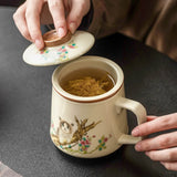 Tasse à Thé Chat <br> Infuseur Céramique 350ml