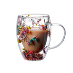 Tasse Verre Fleurs séchées