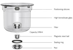 Théière en Verre <br> Avec Infuseur en Verre 600ml
