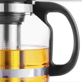Théière verre et plastique <br> avec filtre inox 2,6 L