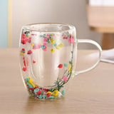 Tasse en Verre Double Paroi <br> Fleurs Séchées 300ml