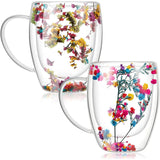 Tasse Double Paroi Fleurs Séchées