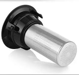 Théière verre et plastique <br> avec filtre inox 2,6 L