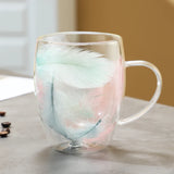 Tasse Verre Double Paroi <br> Plume 350ml