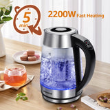 Bouilloire électrique à Température Réglable <br> Verre 1.7L