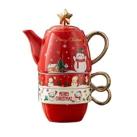 Service à Thé Bonhomme de Neige