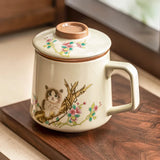 Tasse à Thé Chat <br> Infuseur Céramique 350ml