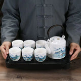 Service à Thé en Porcelaine de Chine <br> 4 ou 6 tasses 650ml
