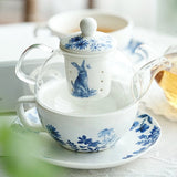 Théière égoïste originale <br> Verre et porcelaine 400ml