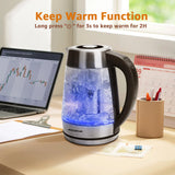 Bouilloire électrique à Température Réglable <br> Verre 1.7L