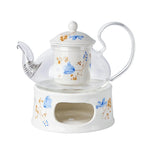 Théière Céramique et Verre <br> et Réchaud 650ml