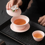 Gaiwan Porcelaine Rose