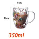 Tasse Verre Double Paroi <br> Fleurs Séchées 350ml