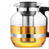 Théière verre et plastique <br> avec filtre inox 2,6 L