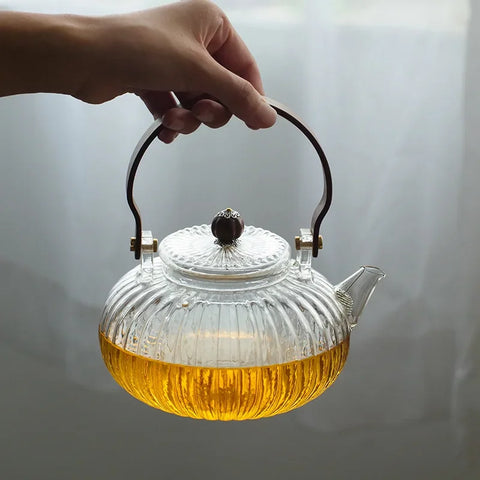 Bouilloire théière en verre <br> sans plastique 850ml