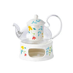 Théière Céramique et Verre <br> et Réchaud 650ml