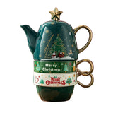 Théière et tasses Sapin de Noël