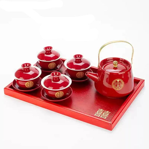 Service à Thé Rouge
