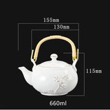 Théière en Porcelaine Blanche <br> Avec Filtre 660ml
