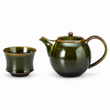 Théière Japonaise et Tasses Assorties <br> Rouge ou Vert 550ml