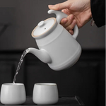 Théière en Céramique <br> Blanche avec Filtre 660ml