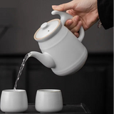 Théière en Céramique <br> Blanche avec Filtre 660ml