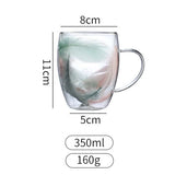 Tasse Verre Double Paroi <br> Plume 350ml