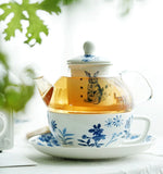 Théière égoïste originale <br> Verre et porcelaine 400ml