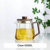 Théière en Verre et Bois <br> 500-800ml