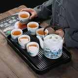 Service à Thé en Porcelaine de Chine <br> 4 ou 6 tasses 650ml