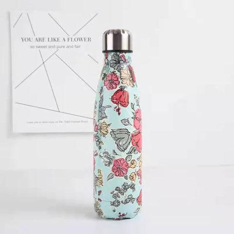 Gourde Isotherme Inox <br> Fleurie 500ml