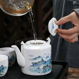 Service à Thé en Porcelaine de Chine <br> 4 ou 6 tasses 650ml