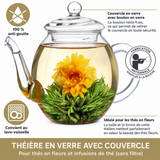 Théière en verre sans filtre <br> Fleur de thé 500 ml