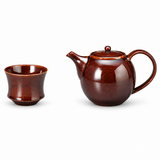 Théière Japonaise et Tasses Assorties <br> Rouge ou Vert 550ml