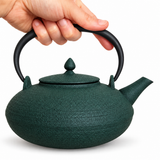 Théière en Fonte Plate <br> Verte Wazuqu Itome 1L