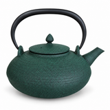 Théière en Fonte Plate <br> Verte Wazuqu Itome 1L