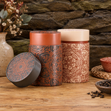 Boîte à Thé en Métal <br> Double Couvercle