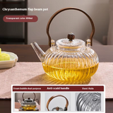 Bouilloire théière en verre <br> sans plastique 850ml