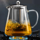 Théière en Verre avec Filtre Inox <br> de 550 à 1300ml