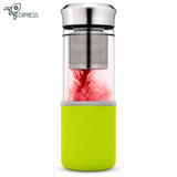 Gourde en Verre avec Infuseur <br> et housse 400ml