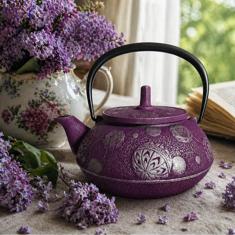 Théière Violette en Fonte