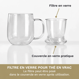 Mug Infuseur en Verre <br> avec couvercle 450ml