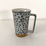 Mug japonais Bleu <br> Fleurs 400ml